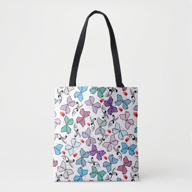 Tote Bag Motif floral de Valentine (Devant)