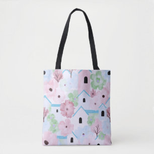 Tote Bag Motif Floral Pastel Enjoué