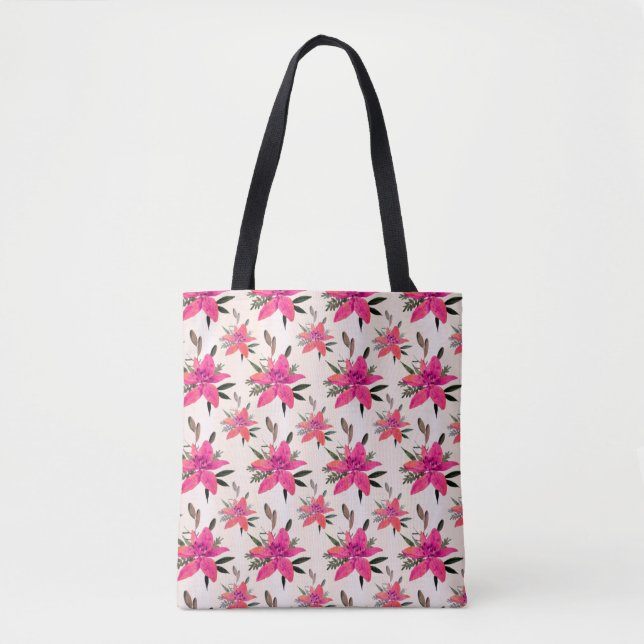 Tote Bag Motif Floral rose Design-29500 (Devant)