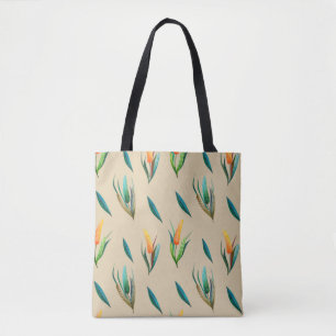 Tote Bag Motif Floral sans couture en fleurs stylisées
