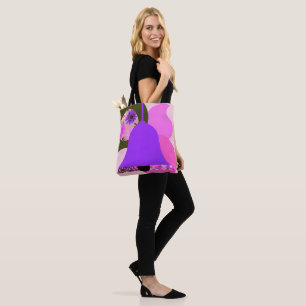 Tote Bag Motif floral violet vibrant