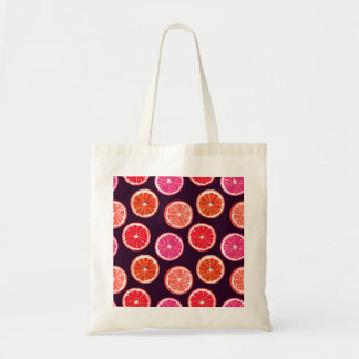Tote Bag Motif foncé Citrus peint à la main