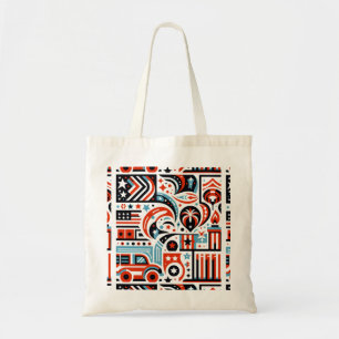 Tote Bag Motif Génératif du 4 Juillet