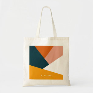 Tote Bag Motif géométrique abstrait moderne de bloc de