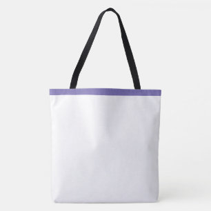 Tote Bag Motif géométrique bleu lavande et blanc