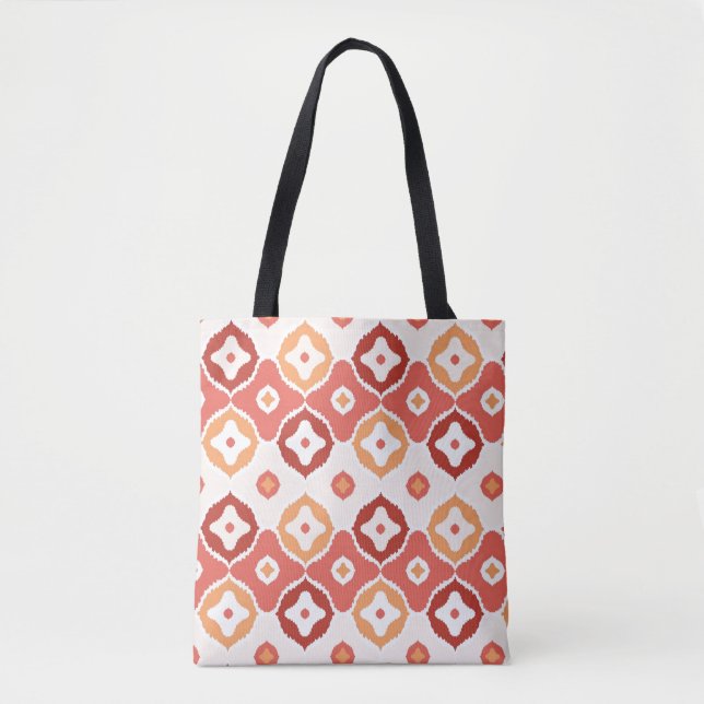 Tote Bag Motif géométrique d'ikat d'or (Devant)