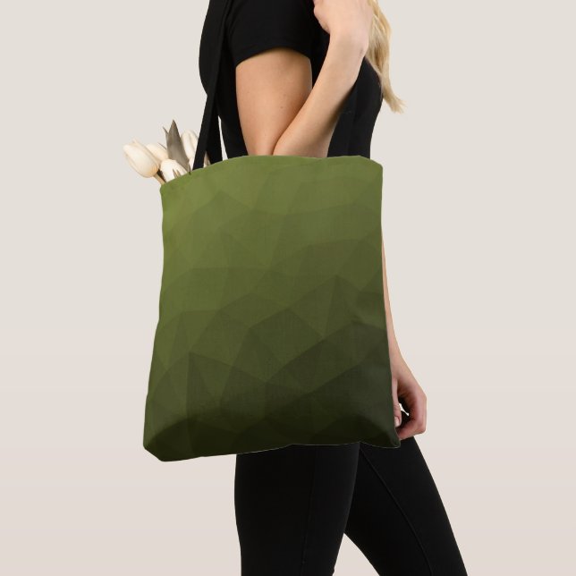 Tote Bag Motif géométrique du maillage vert de l'Armée (De près)