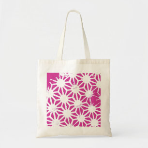 Tote Bag Motif géométrique Fuchsia