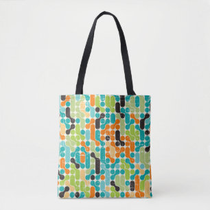 Tote Bag Motif géométrique rétro abstrait