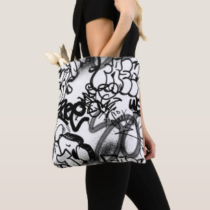 Tote Bag Motif Graffiti