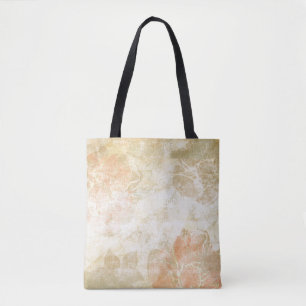 Tote Bag motif grunge floral d'arrière - plan d'art