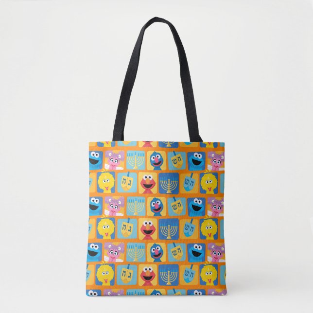 Tote Bag Motif Hanoukka de Sesame Street (Devant)