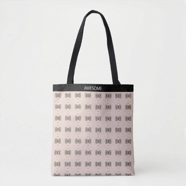 Tote Bag Motif hélioïdal abstrait moderne sur beige (Devant)