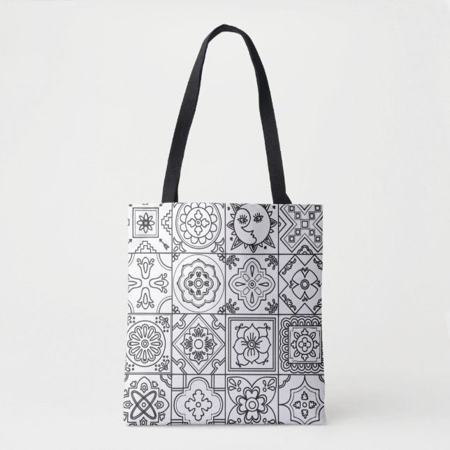 Tote Bag Motif inspiré 2 de Talavera (Devant)