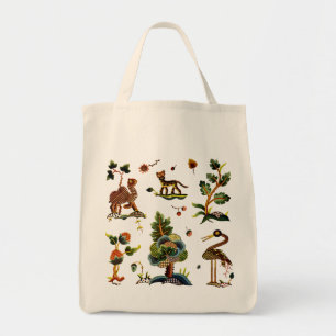 Tote Bag Motif Jacobean traditionnel de broderie