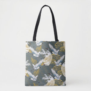 Tote Bag Motif japonais. Arrière - plan à motif traditionne