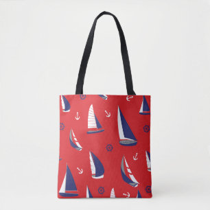 Tote Bag Motif maigre de voilier