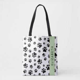 Tote Bag Motif mâle, Patrouilles de chien, Noir et Blanc, V