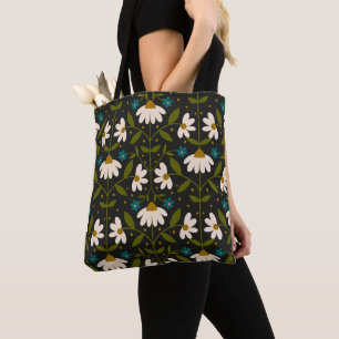 Tote Bag Motif marguerrier blanc mignon