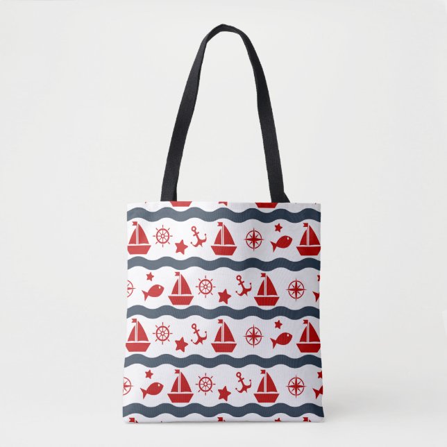 Tote Bag Motif maritime mignon (Devant)
