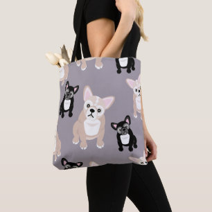 Tote Bag Motif mignon de Français de bouledogue français