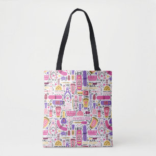 Tote Bag Motif mignon de manucure de griffonnage