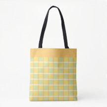 Motif Moderne Damier Vert Jaune Orange