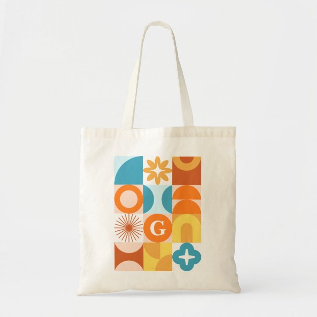 Tote Bag Motif moderne du milieu du siècle (Devant)