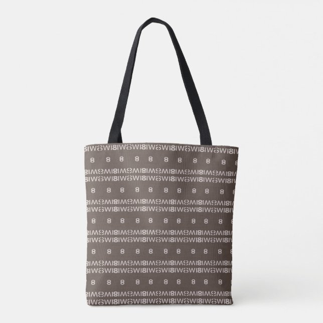Tote Bag Motif moderne et design marron & beige (Dos)