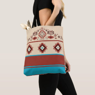Tote Bag Motif monogramme influencé des Amérindiens moderne