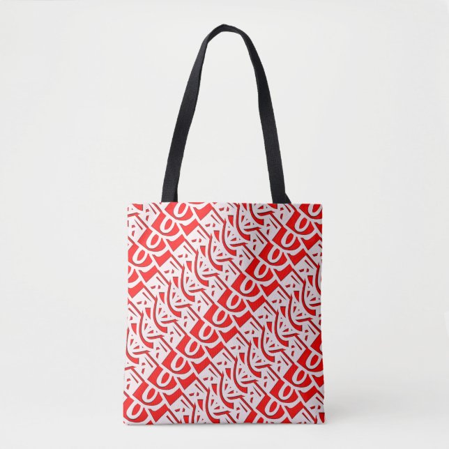Tote Bag Motif Monogramme moderne (Devant)