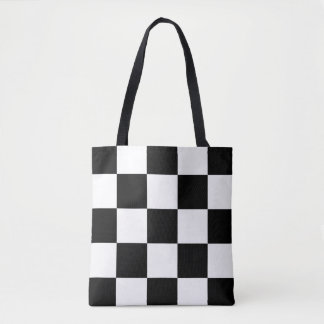 TOTE BAG MOTIF NOIR ET BLANC DE CONTRÔLEUR