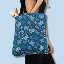 Motif papillon bleu
