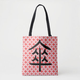 Tote Bag Motif parapluie japonais avec Kanji