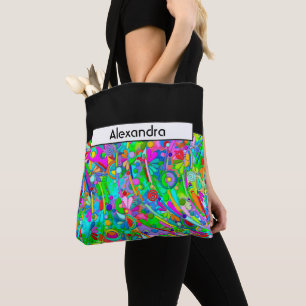 Tote Bag Motif Peint À La Main Et Numériquement Art 18