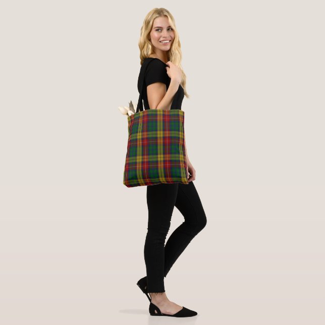 Tote Bag Motif Plaid Buchanan Clan Tartan (Sur le modèle)