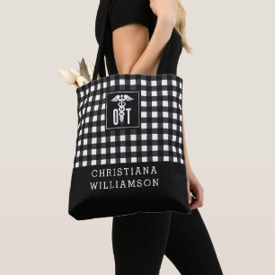 Tote Bag Motif Plaid personnalisé OT ergothérapie