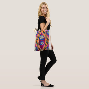Tote Bag Motif pochoir à fleurs dans Art Nouveau