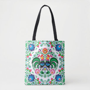 Tote Bag Motif polonais carré de coq