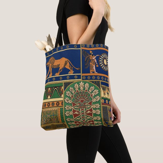 Tote Bag Motif rétro assyrien (De près)