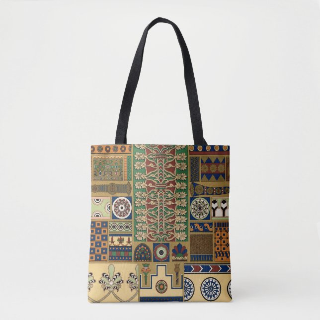 Tote Bag Motif rétro assyrien (Devant)