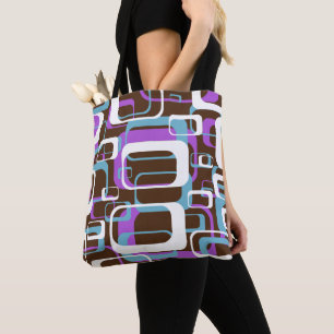 Tote Bag Motif rétro Brown des années 60