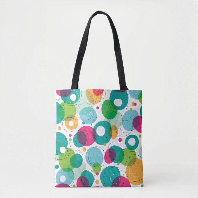 Tote Bag Motif rond d'enfants de bulles (Devant)