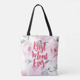 Tote Bag Motif Rose aquarelle | Cadeau pour maman |