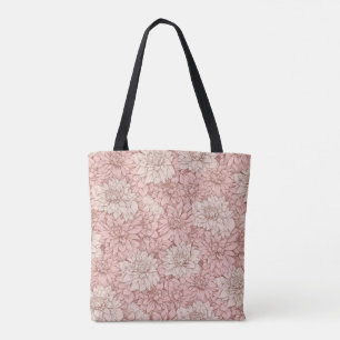Tote Bag Motif rose Dahlia