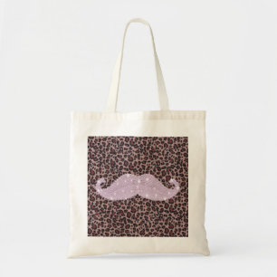 Tote Bag Motif rose drôle de moustache et de poster de