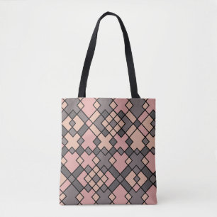 Tote Bag motif rose et violet