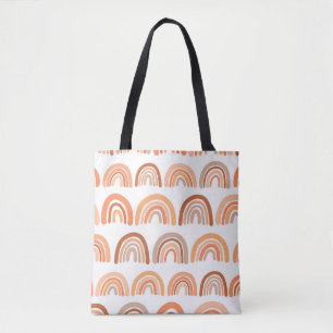 Tote Bag Motif sans couture avec arc-en-ciel. Texture dessi