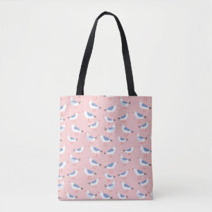 Tote Bag Motif sans couture avec de mignons mouettes