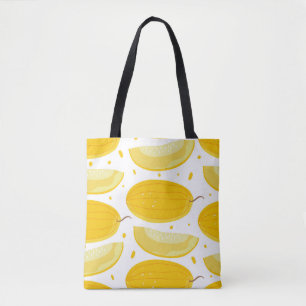 Tote Bag Motif sans couture avec melons. Fruits de gribouil